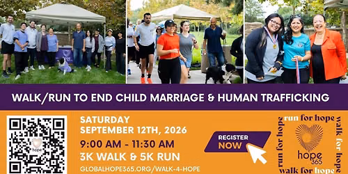 Walk\/Run to end Child Marriage & Human Trafficking