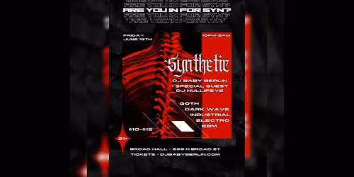SYNTHETIC - Goth Electro Industrial Dark Wave EBM Party