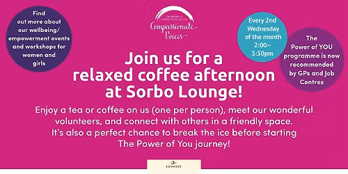 Nov Coffee Afternoon with Compassionate Voices at Sorbo