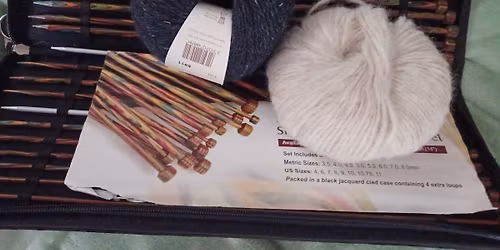 Learn to knit with tutor Angela Arden over 2 sessions 19th & 26th April, 2026