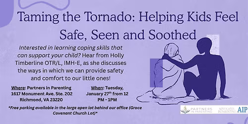 2026 Roadmap Series- Taming the Tornado:\u00a0 Helping Kids Feel Safe, Seen and