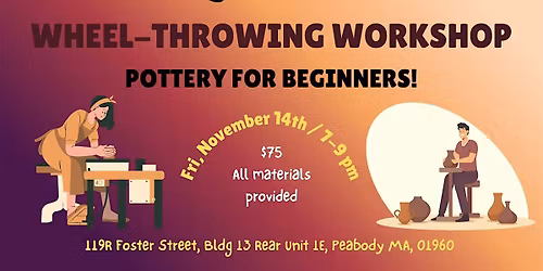 Pottery Workshop - Wheel Throwing! (11\/14; 7-9pm) Craft Art Night!