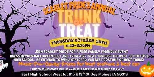 EHS Scarlet Pride's Annual Trunk-or-Treat!