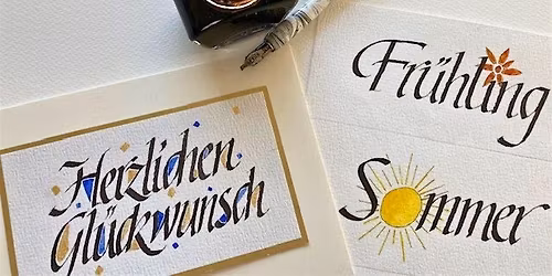 Kalligrafie f\u00fcr Anf\u00e4nger mit Karin G\u00fcnther | Workshop