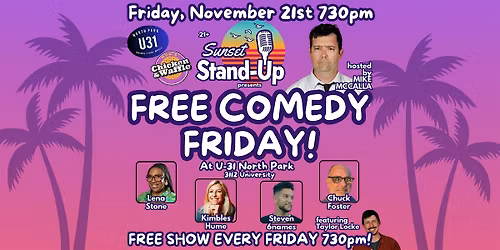 Sunset Standup @ U31 hosted by Mike McCalla - Nov 21