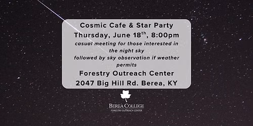 Cosmic Cafe & Star Party