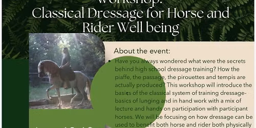 Rupert Isaacson Helios Harmony Workshop: Classical Dressage for Horse and Rider Well Being