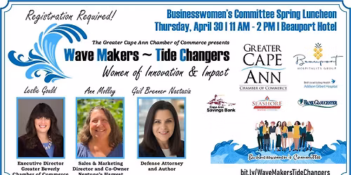 Businesswomen's Committe Luncheon: Wave Makers ~ Tide Changers: Women of Innovation & Impact