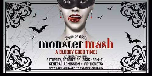 Krewe of Boo! presents MONSTER MASH 2025 (Official Parade After-Party)