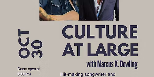 CULTURE AT LARGE PODCAST TAPING \u2014 EPISODE 3