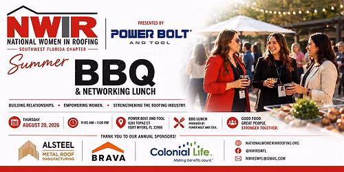 NWIR SWFL BBQ & Networking Lunch | Sponsored by Power Bolt and Tool