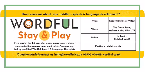 Wordful Speech Therapy Stay & Play 2-4 year olds