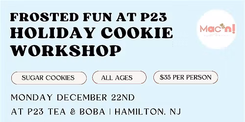 Frosted Fun! A Holiday Cookie Decorating Class