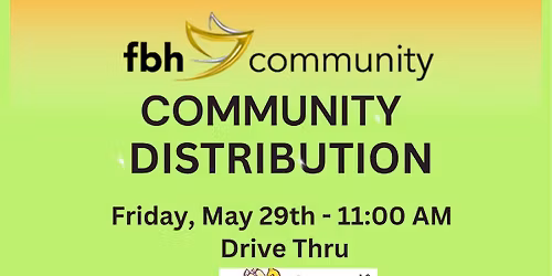 Community Food Distribution - Drive Thru