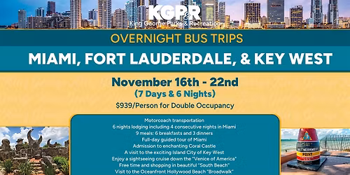Overnight Bus Trip: Miami, Fort Lauderdale, and Key West, Florida
