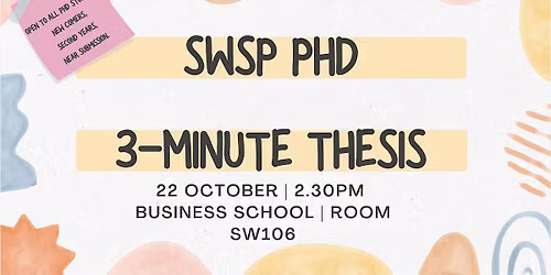 SWSP PhD 3-Minute Thesis
