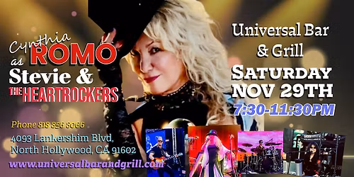 Cynthia as Stevie & The HeartRockers at Universal Bar & Grill
