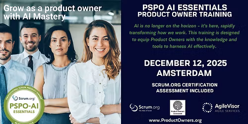 Product Owner - AI Essentials (PSPO-AIE). A Scrum.org Certified Training.