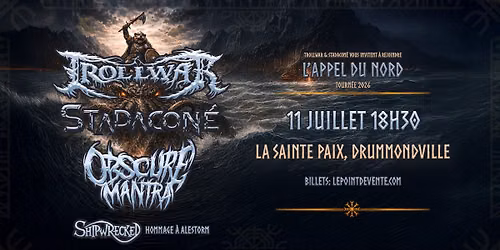 Trollwar, Stadacon\u00e9, Obscure Mantra, Shipwrecked (Tribute \u00e0 Alestorm) | La Sainte Paix | Drummond