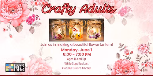 Pressed Flower Lantern at Godeke Branch Library