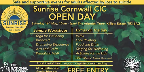 Sunrise Cornwall CIC 'Open Day' FREE EVENT 