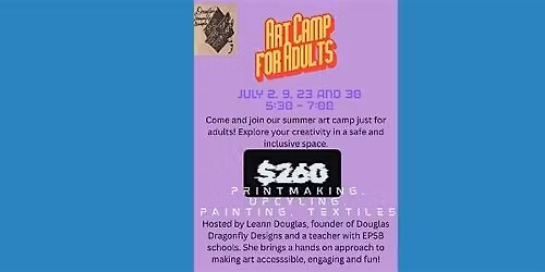 Summer Art Camp FOR ADULTS