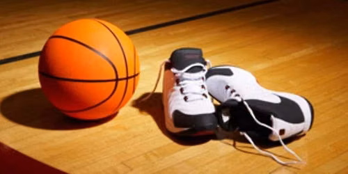 Recreational Therapists with their Clients Basketball Game 