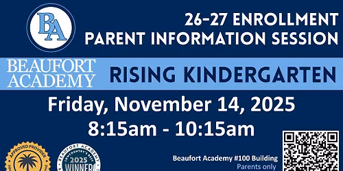 Beaufort Academy Kindergarten Info Session (26-27)