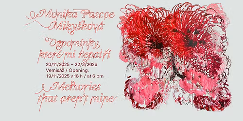 Monika Pascoe Miky\u0161kov\u00e1: Vzpom\u00ednky, kter\u00e9 mi nepat\u0159\u00ed | zah\u00e1jen\u00ed v\u00fdstavy \u25aa exhibition opening 