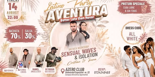 AVENTURA LATINO PARTY \ud83e\udd0d\ud83e\udebd ALL WHITE |  14 AUGUST | AZERO CLUB 