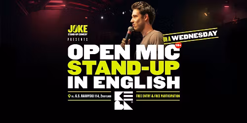 Open Mic Stand-up Comedy in English at KEVA \/\/ April 1st
