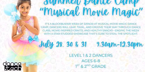 Musical Movie Magic Camp Ages 6-8