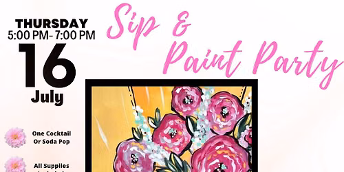 Flower Fun - Sip & Paint Acrylic Class