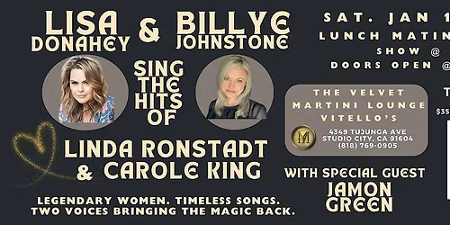 Lisa Donahey & Billye Johnstone sing Linda Ronstadt & Carole King