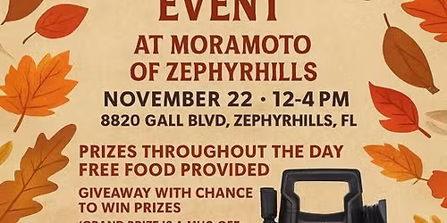 Moramoto of Zephyrhills Thanksgiving Event