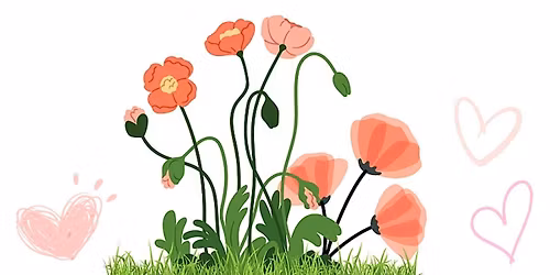 Learn how to draw Poppy Flowers, Kids  Art Class