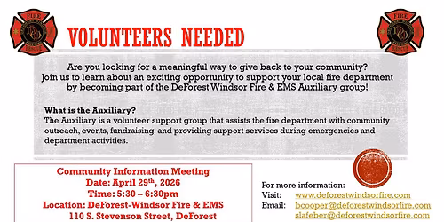 Community Auxiliary Group Informational Meeting