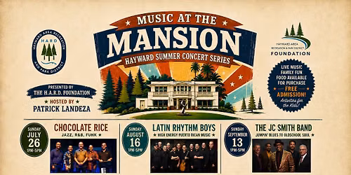 Music at the Mansion \u2013 Hayward Summer Concert Series Feat. The JC Smith Band