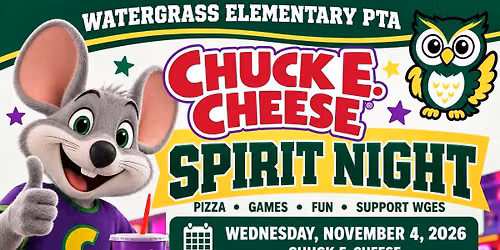 WGES PTA Chuck E. Cheese Spirit Night