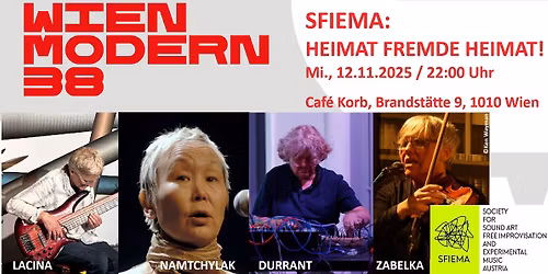 WIEN MODERN #38 "late night" im KORB - SFIEMA present: "HEIMAT FREMDE HEIMAT!"