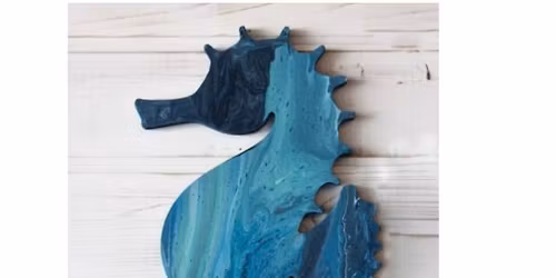 \ud83c\udfa8\ud83c\udf3c Spring Break Kickoff: Acrylic Pour on Chunky Wood! \ud83c\udf3c\ud83c\udfa8