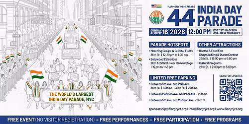 44th The World's Largest India Day Parade NewYork