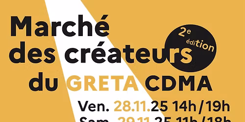 Le march\u00e9 des cr\u00e9ateurs du GRETA CDMA
