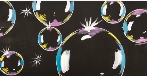 Bubble painting fun 