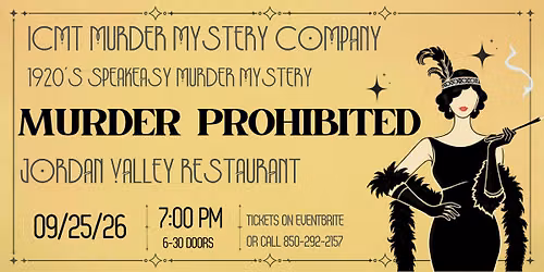 A speakeasy themed M**der mystery dinner show