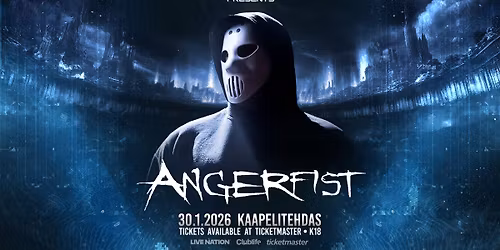 Utopia Festival presents: Angerfist (NL), Kaapelitehdas, Helsinki 30.1.2026