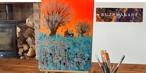 \u2018At Winter Dusk\u2019 Painting workshop @a Touch of Craft, Osset, Yorkshire