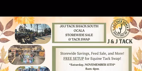 Storewide Sale and Tack Swap