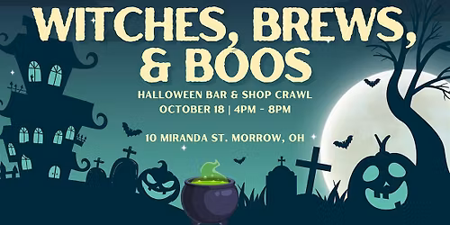 Witches, Brews, & Boos: Halloween Bar & Shop Hop