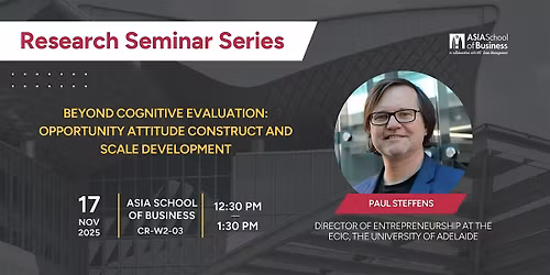 Research Seminar Series: Professor Paul Steffens